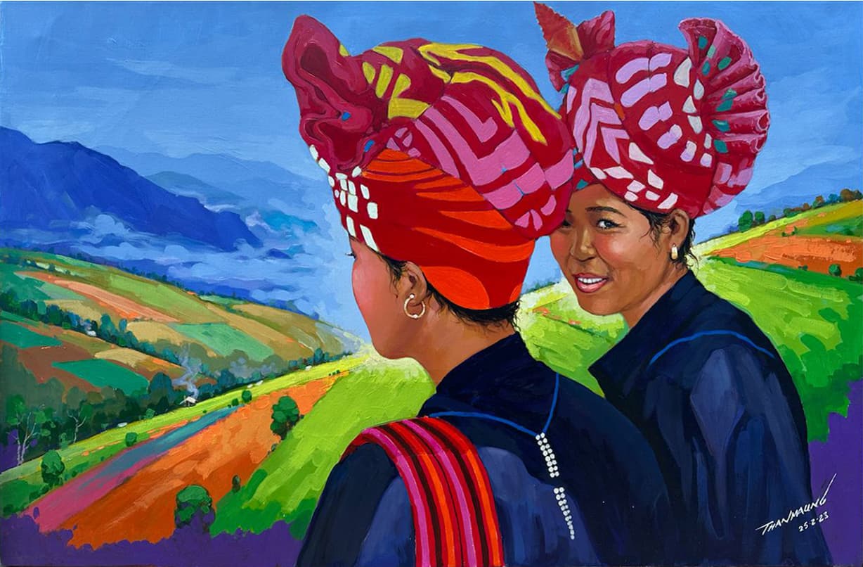 Two Women Returning from the Hills